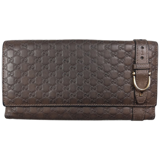 Vintage Gucci Embossed Monogram Leather Purse