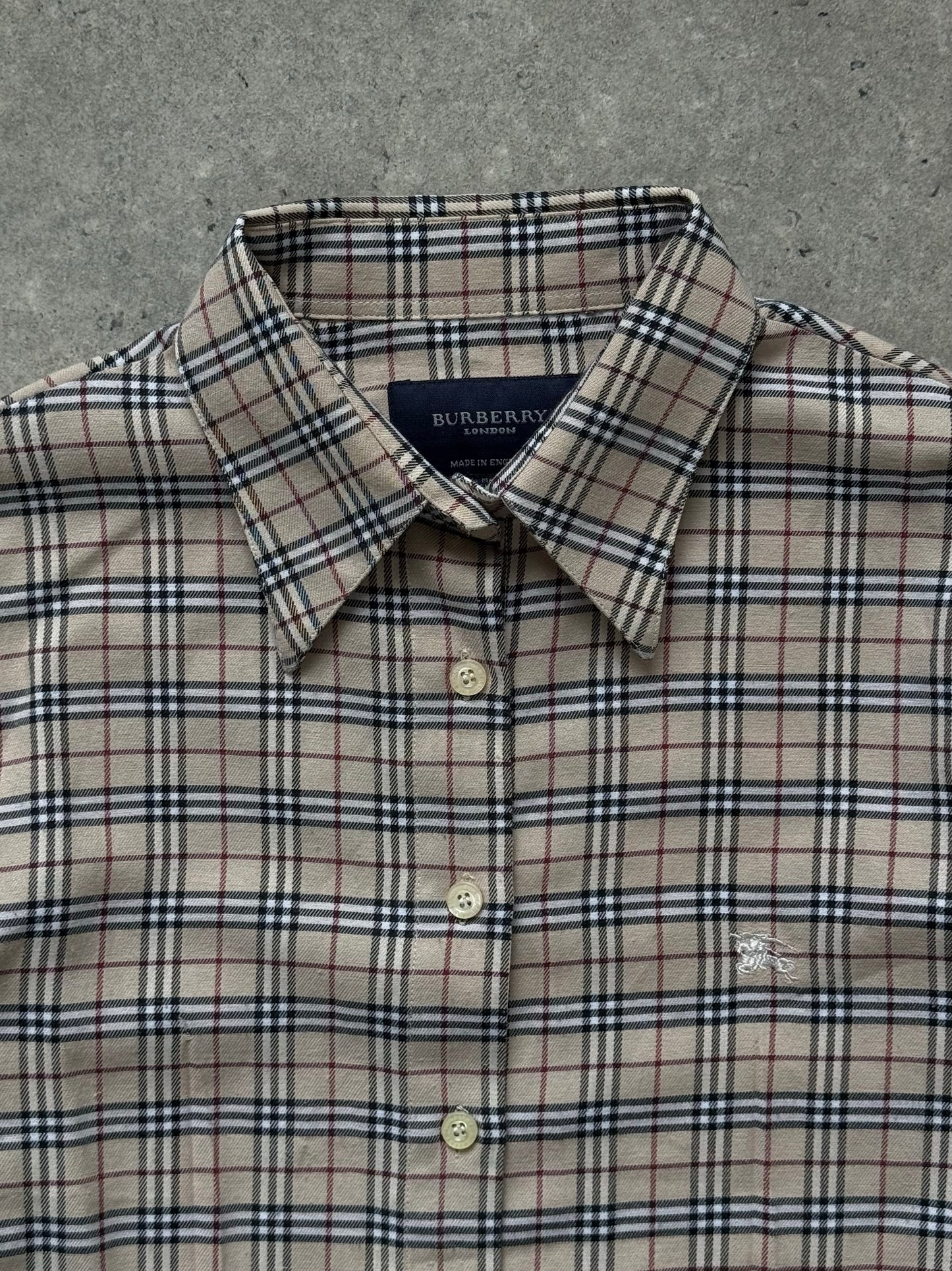 Burberry London 2000s Cotton Check Shirt - XS