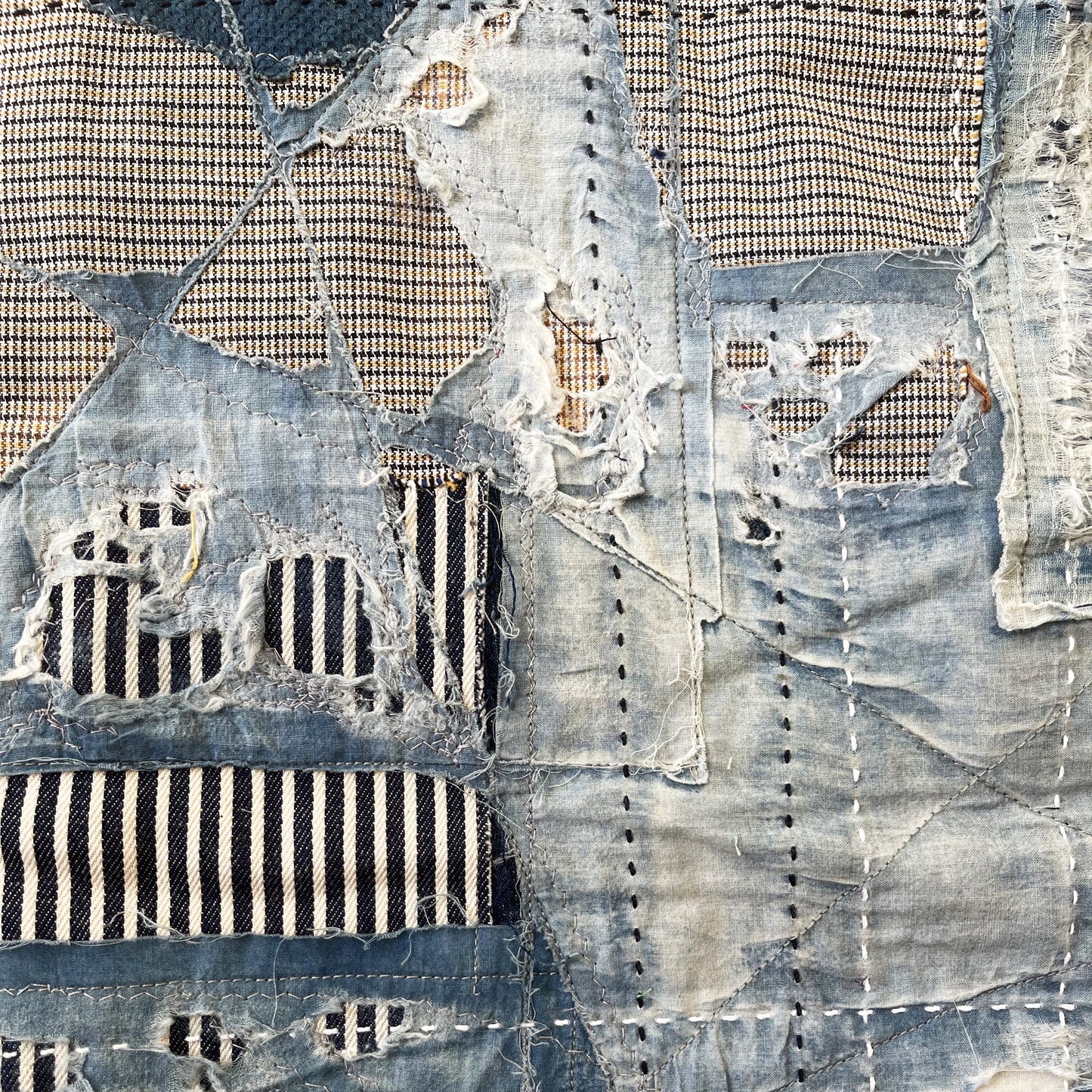 Boro Sashiko Distressed 501 Jeans - W36"