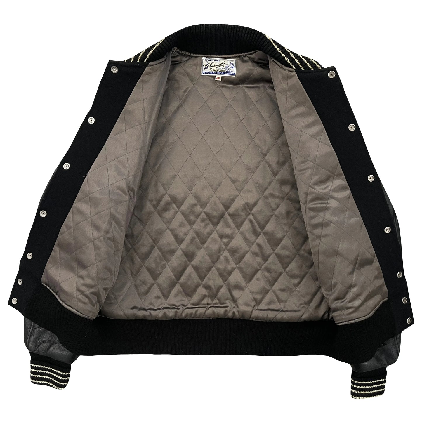 Whitesville Black Bones Varsity Jacket - L