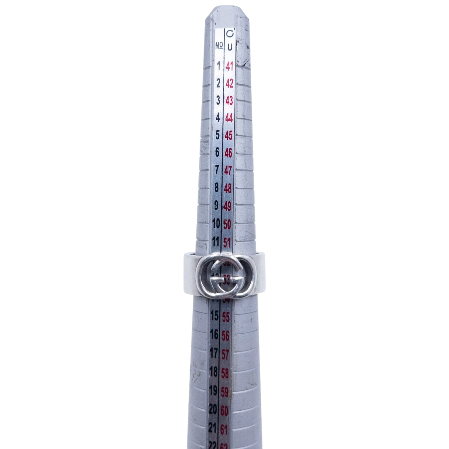 Vintage 2000s Gucci Silver Logo Ring | O/S, Grey