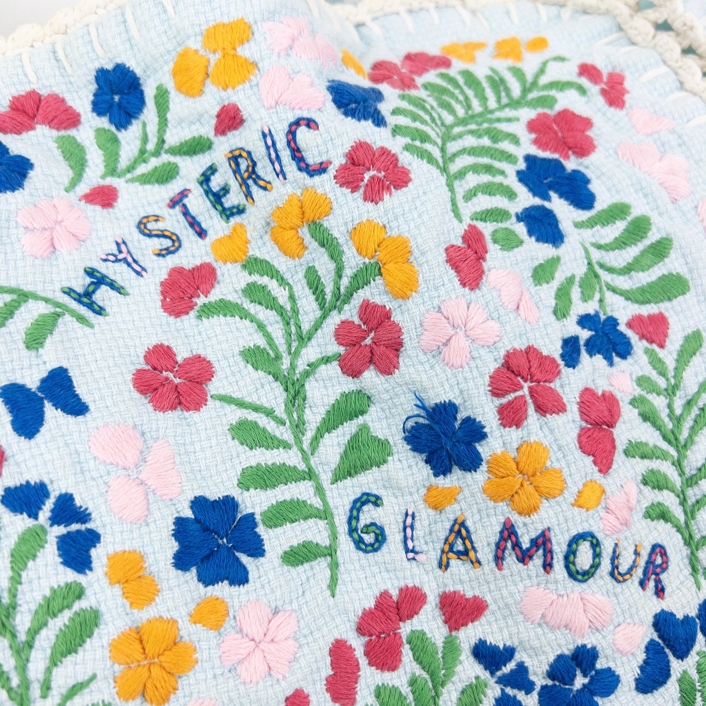 Vintage 90s Hysteric Glamour Embroidered Floral Handbag | O/S, Red