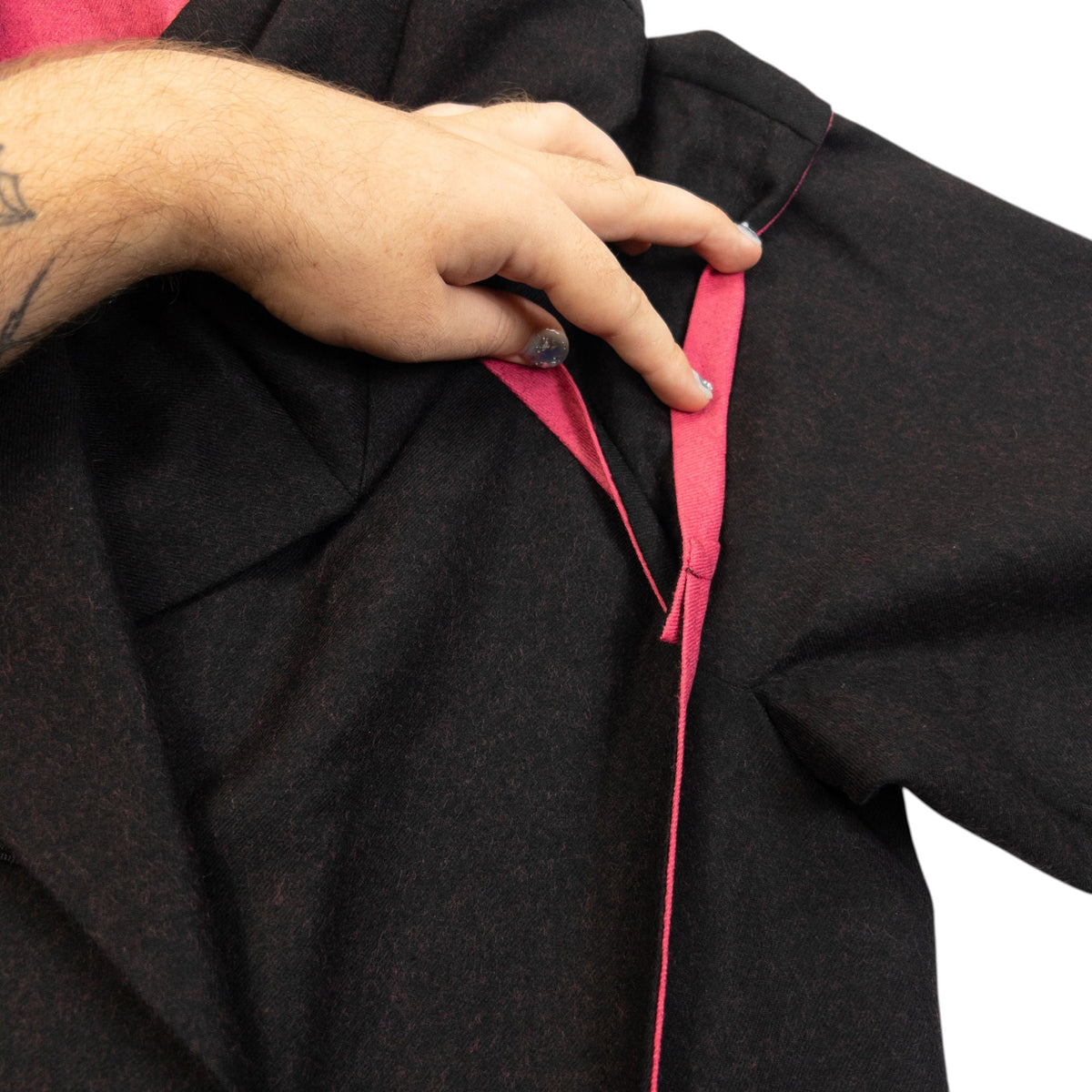 Vintage 2000s Issey Miyake Contrast Seam Jacket Womens Size L | Large, Black