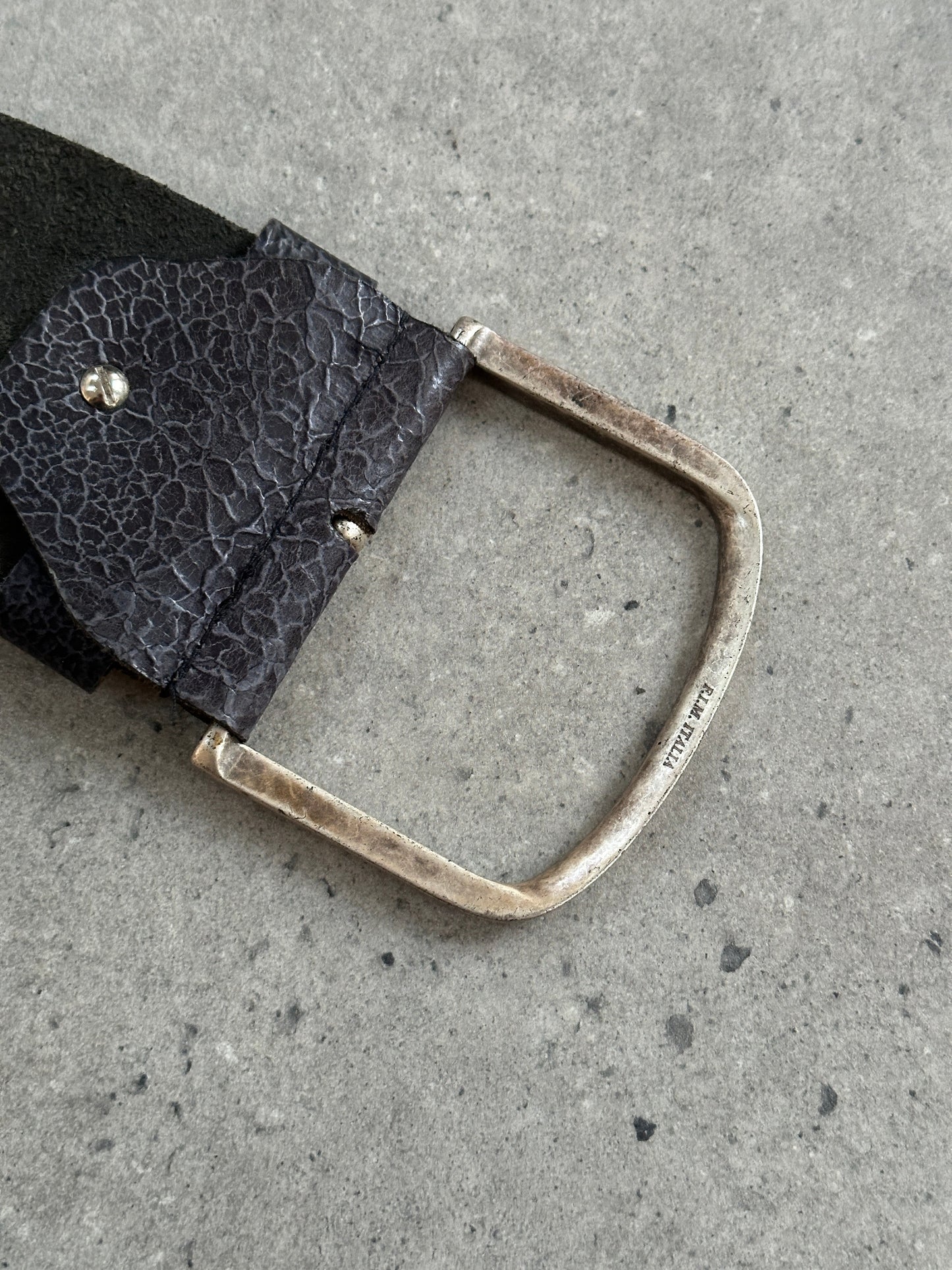 Italian Vintage 1990s Chunky Leather Belt - W33-37