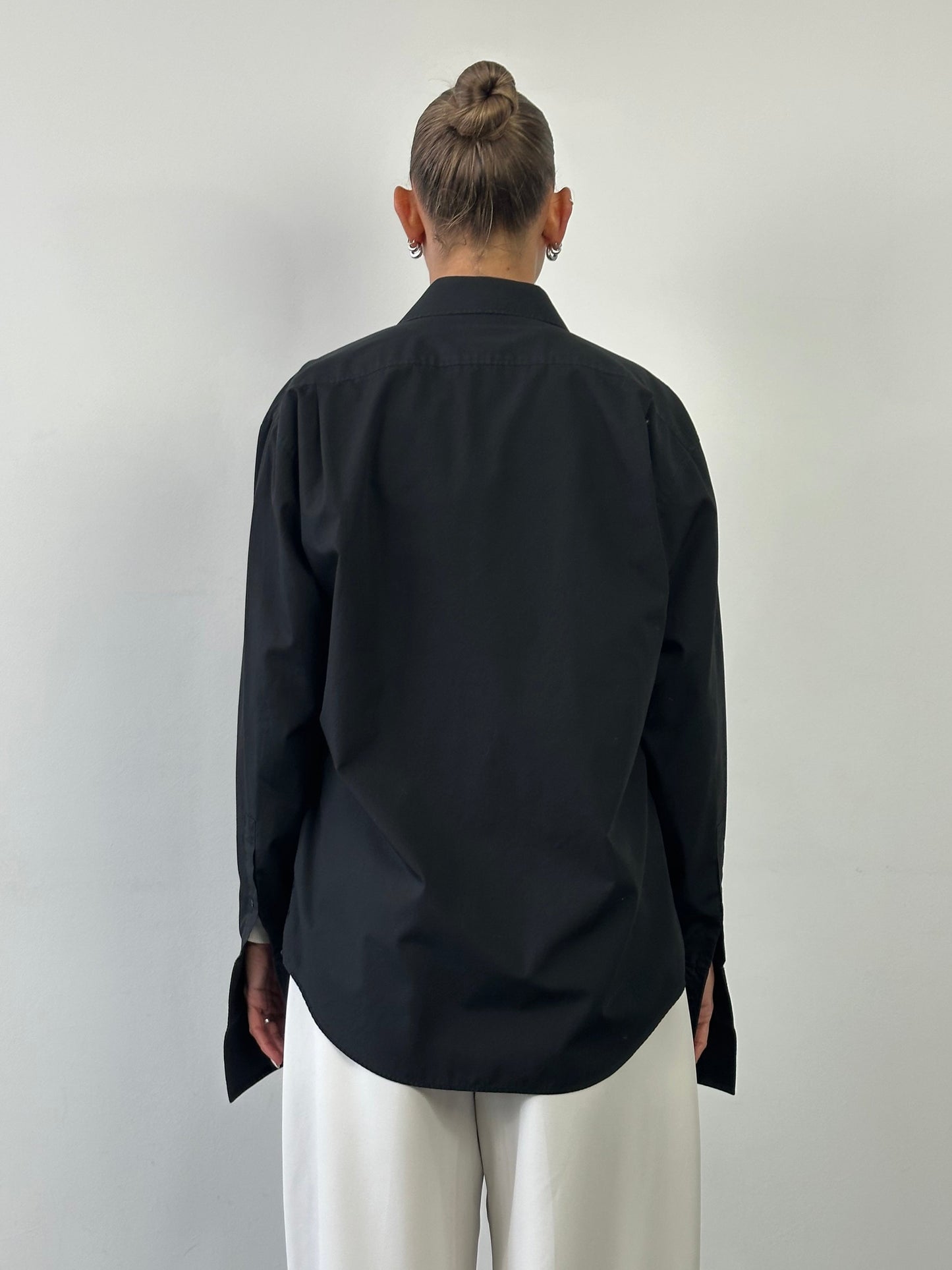 Yves Saint Laurent Pour Homme 2000s Cotton Logo Dress Shirt - L