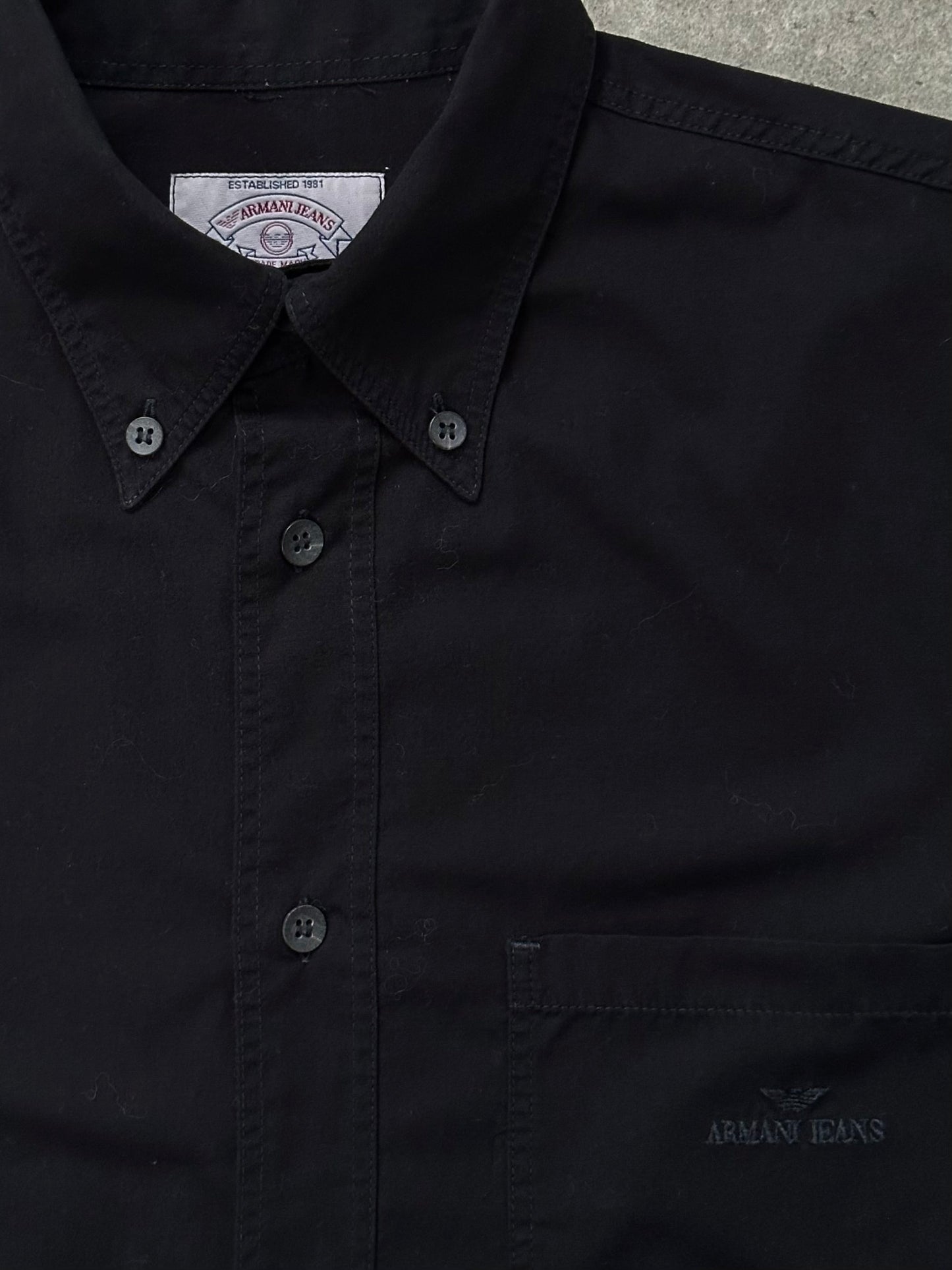 Armani Jeans 1990s Cotton Logo Shirt - L/XL