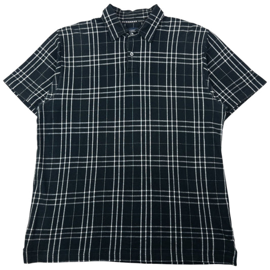 Vintage 2000s Burberry Golf Nova Check Polo Shirt Size L | Large, Black