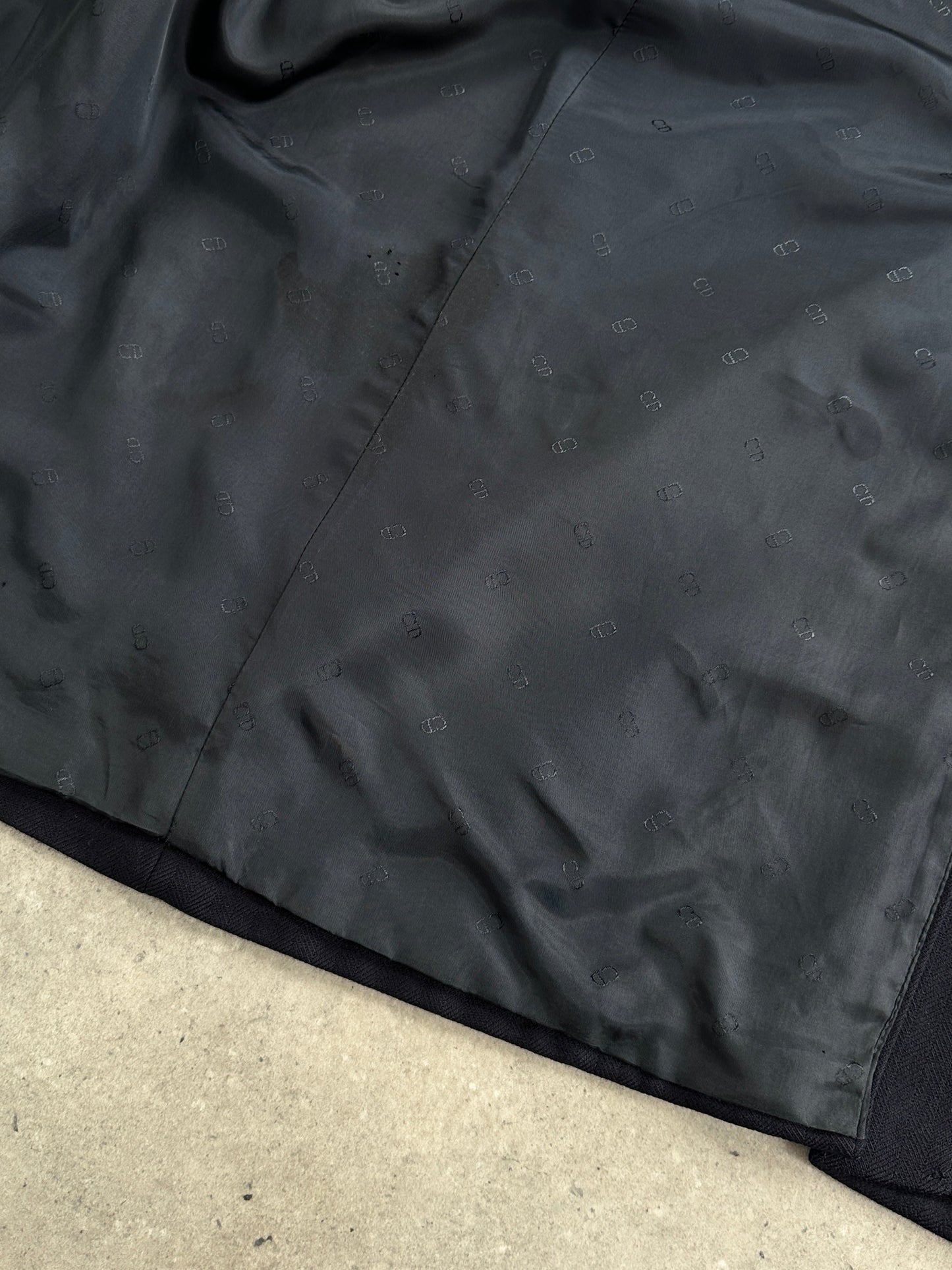 Christian Dior 1990s Pure Wool Concealed Placket Coat - XL