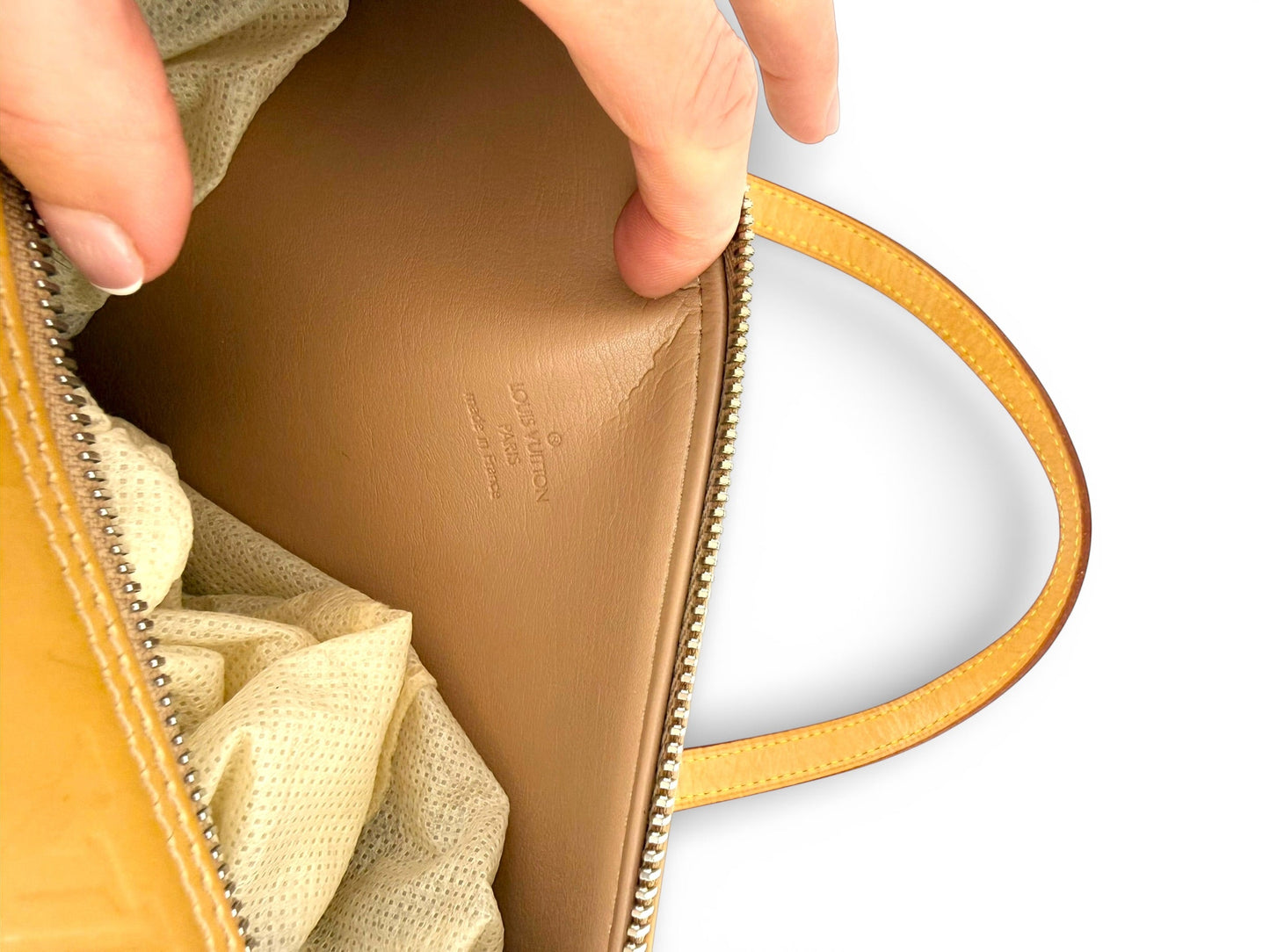 Vintage 2005 Louis Vuitton Vernis Bedford Handbag | O/S, Gold