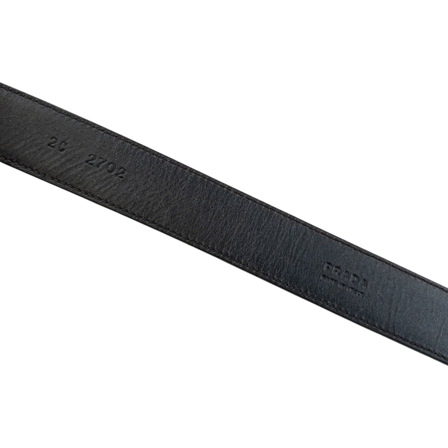 Vintage 2000s Prada Leather Belt Size XL | O/S, Brown