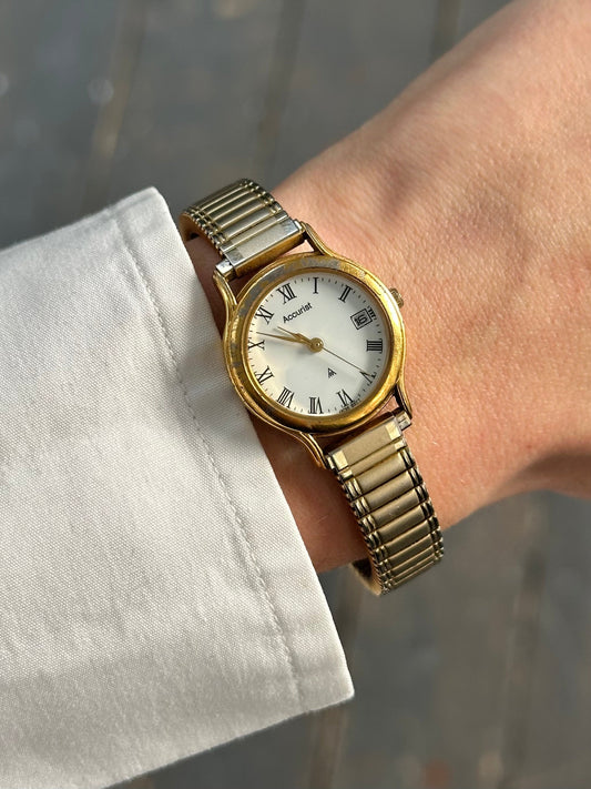 Accurist 1990s Gold Tone Quartz Watch