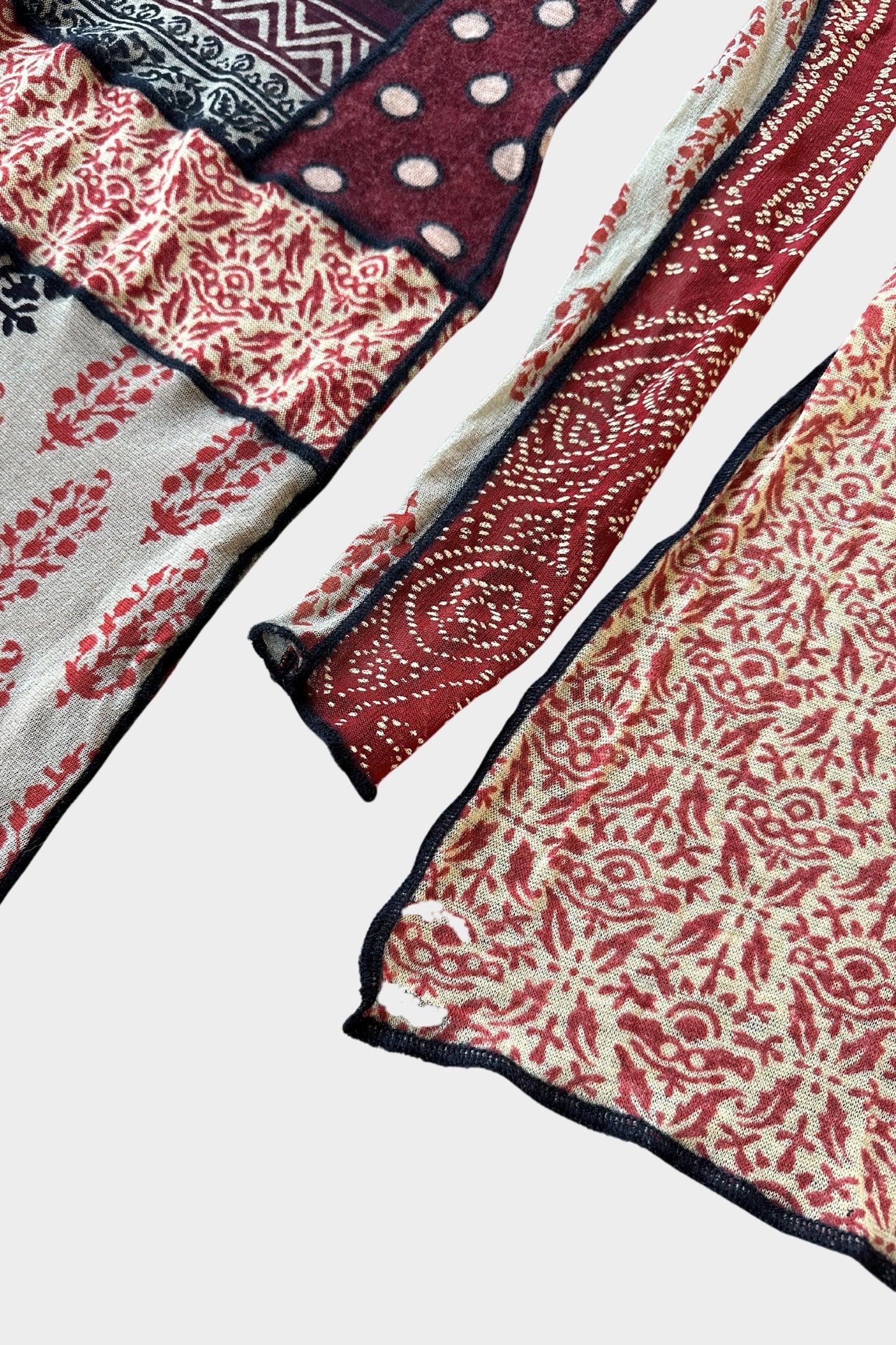 Jean Paul Gaultier Patchwork Maxi Printed Mesh Dress