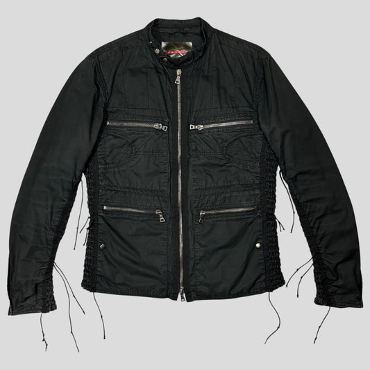 Prada Sport 00’s Tassle Detailed Cotton Multipocket Biker Jacket - IT50 (M)
