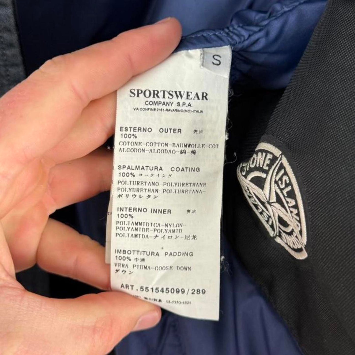 Stone Island Ice Jacket Navy Thermochromatic (S) | Small, Blue