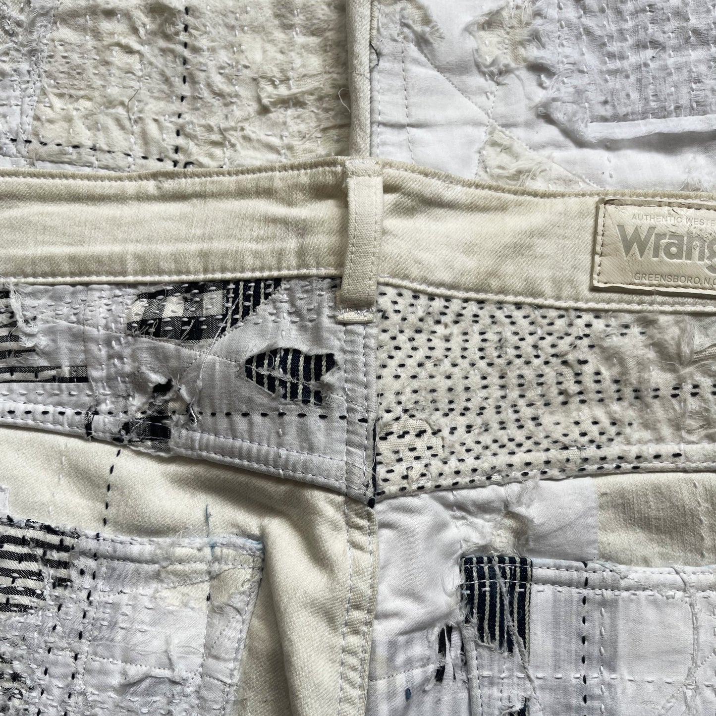 Boro Patchwork Distressed Jeans - W32"