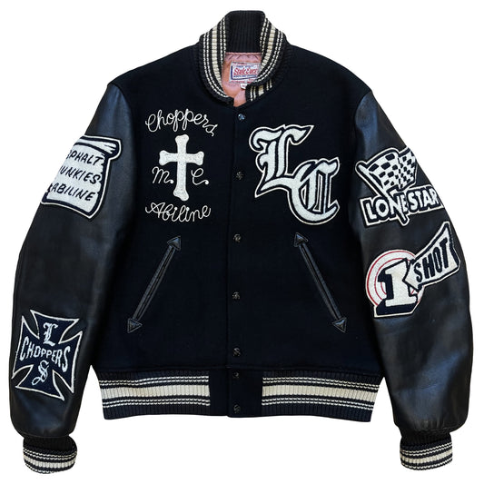 Style Eyes 'Lonestar Choppers MC' Varsity Jacket - L