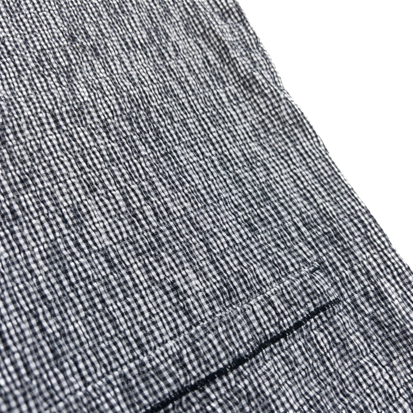 Vintage Yohji Yamamoto Checkered Ruched Button Up Shirt Size M