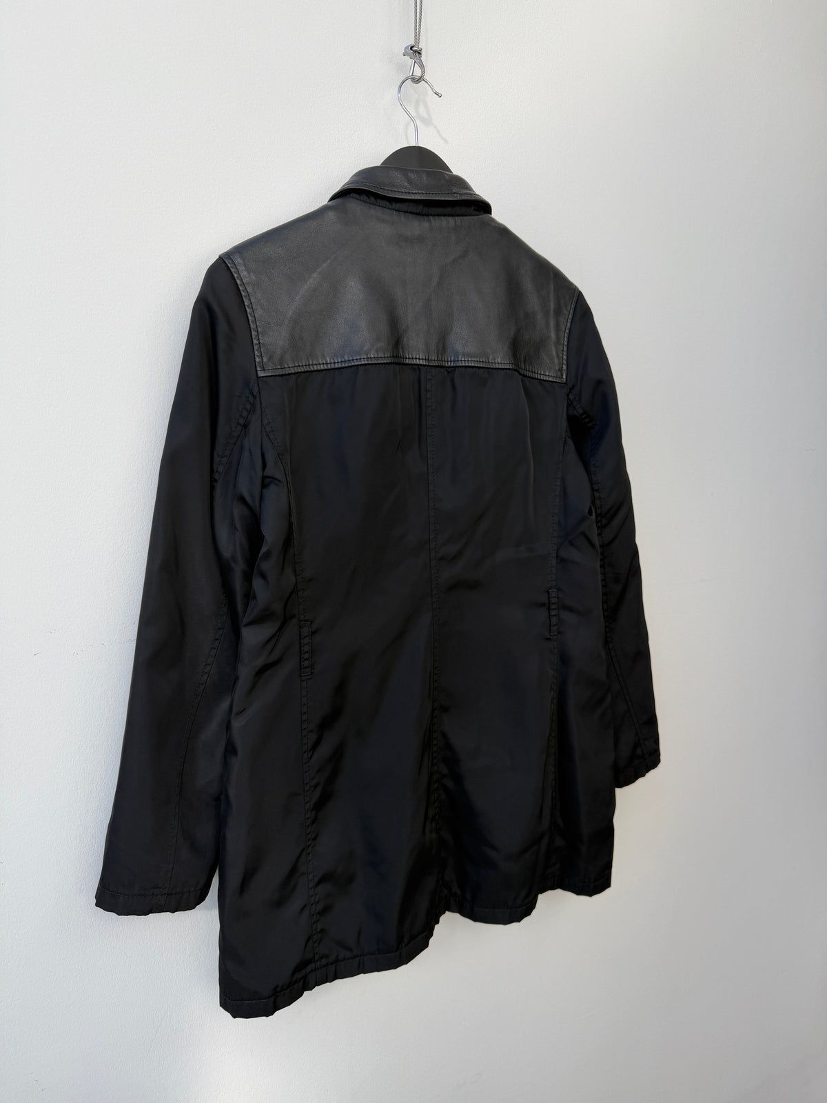 Prada 99/00 Leather & Nylon Lined Field Jacket | Large, Red