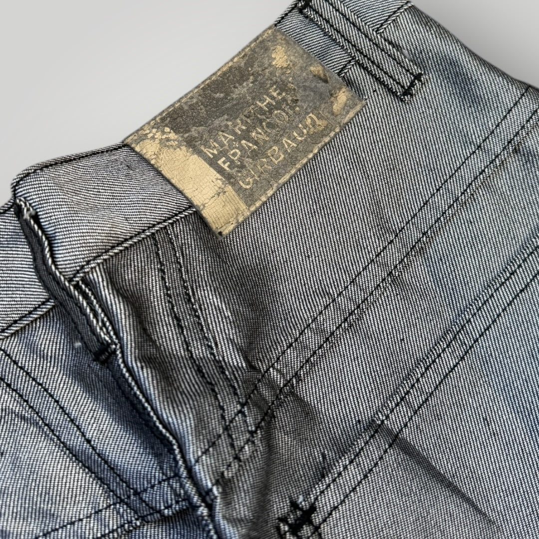 Marithè Françios Girbaud 2000's Metallic Jorts 31" | Default Title, Metallic Silver