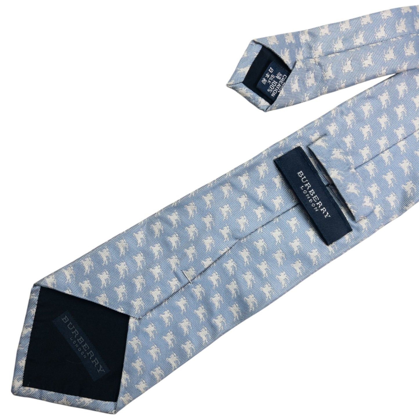 Vintage Burberry Monogram Silk Tie