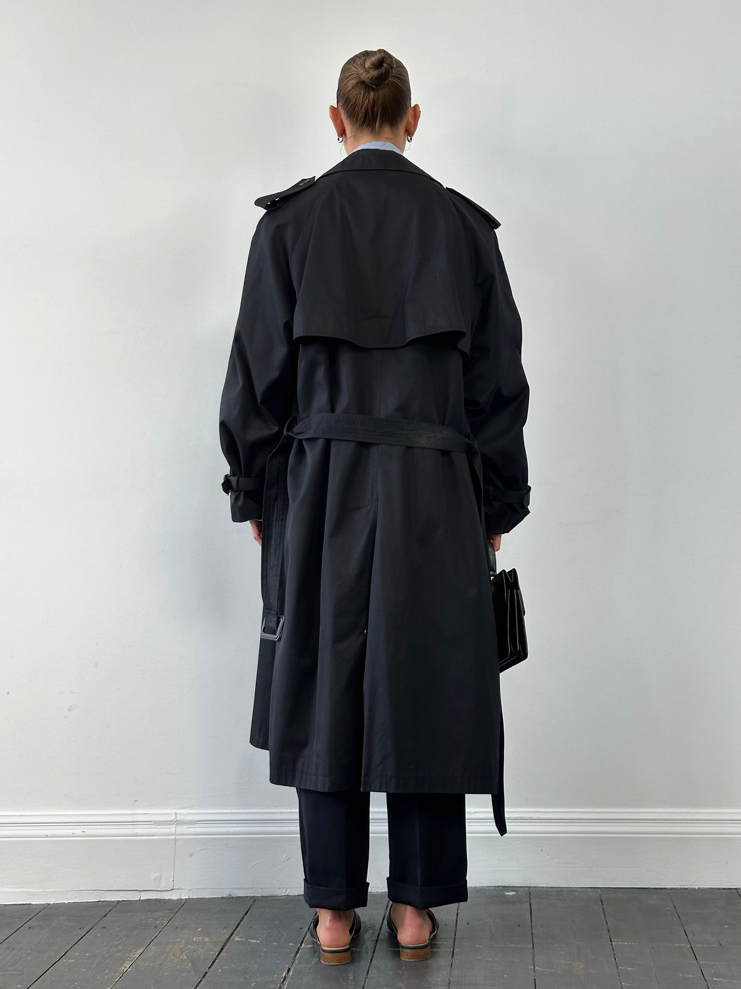 Vintage Double Breasted Belted Trench Coat - XL