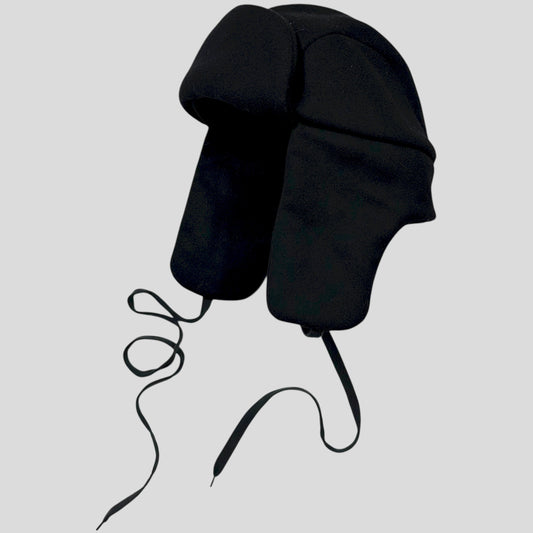 Prada 00’s 3D Wool Padded Trapper Hat - S/M | O/S, Black