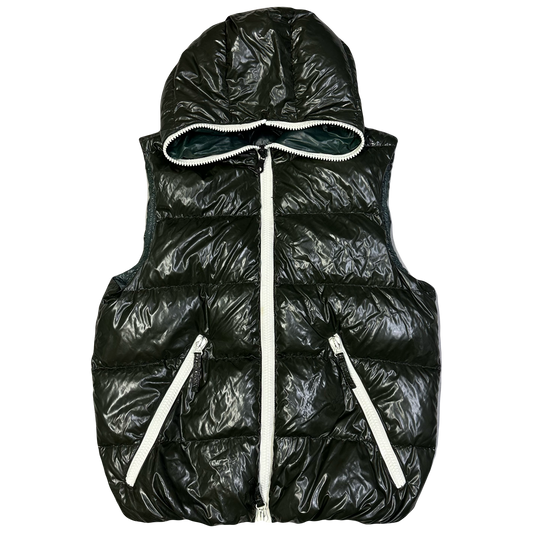 Duvetica Hooded Puffer Gilet In Dark Green ( M )
