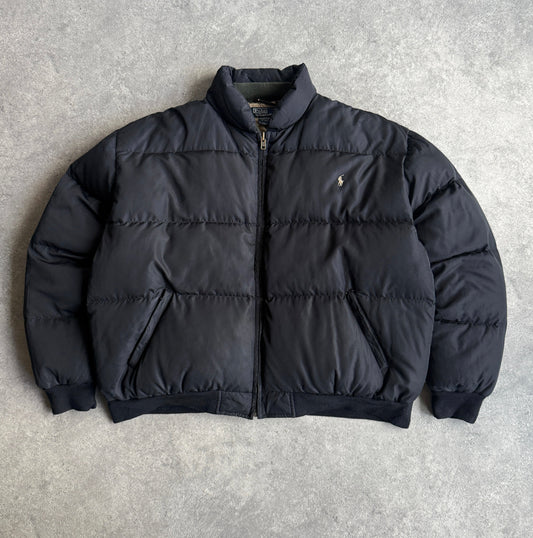 Ralph Lauren 1990s heavyweight down fill bomber puffer jacket (XL)