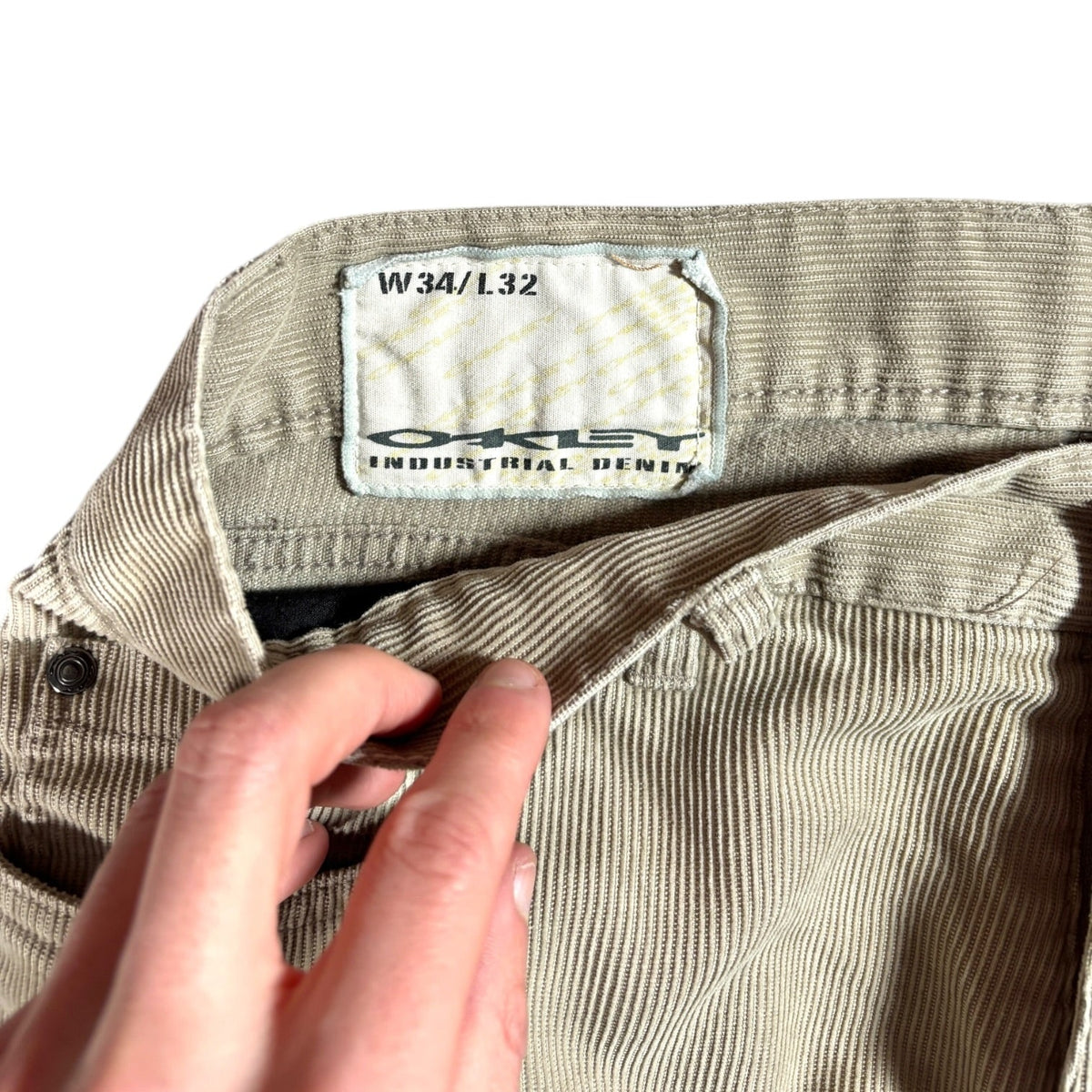 Oakley 2007 Beige Corduroy Trousers W34 | W34, Beige