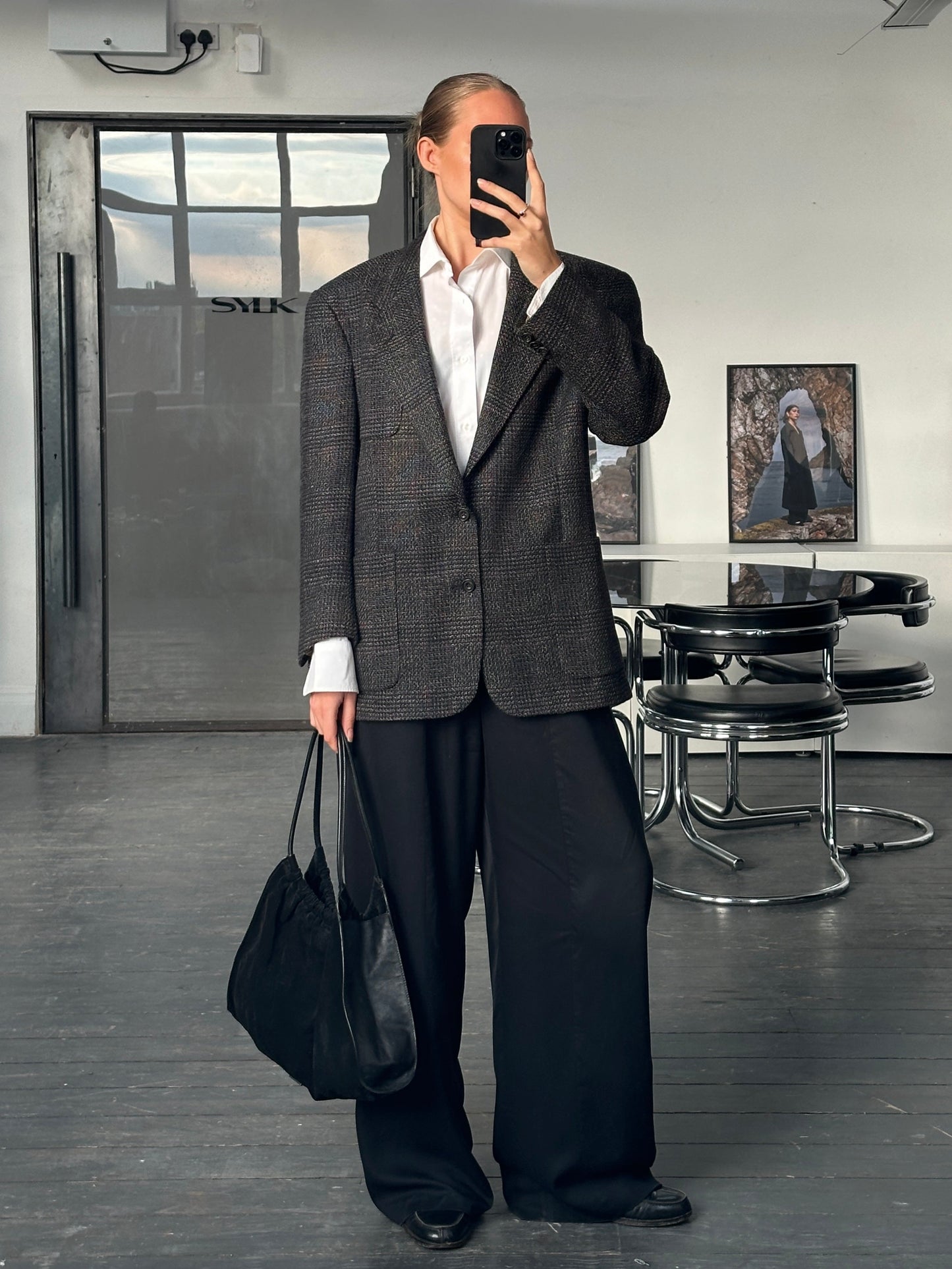 Christian Dior Monsieur 1980s Pure Wool Tweed Single Breasted Blazer - 44R/XL