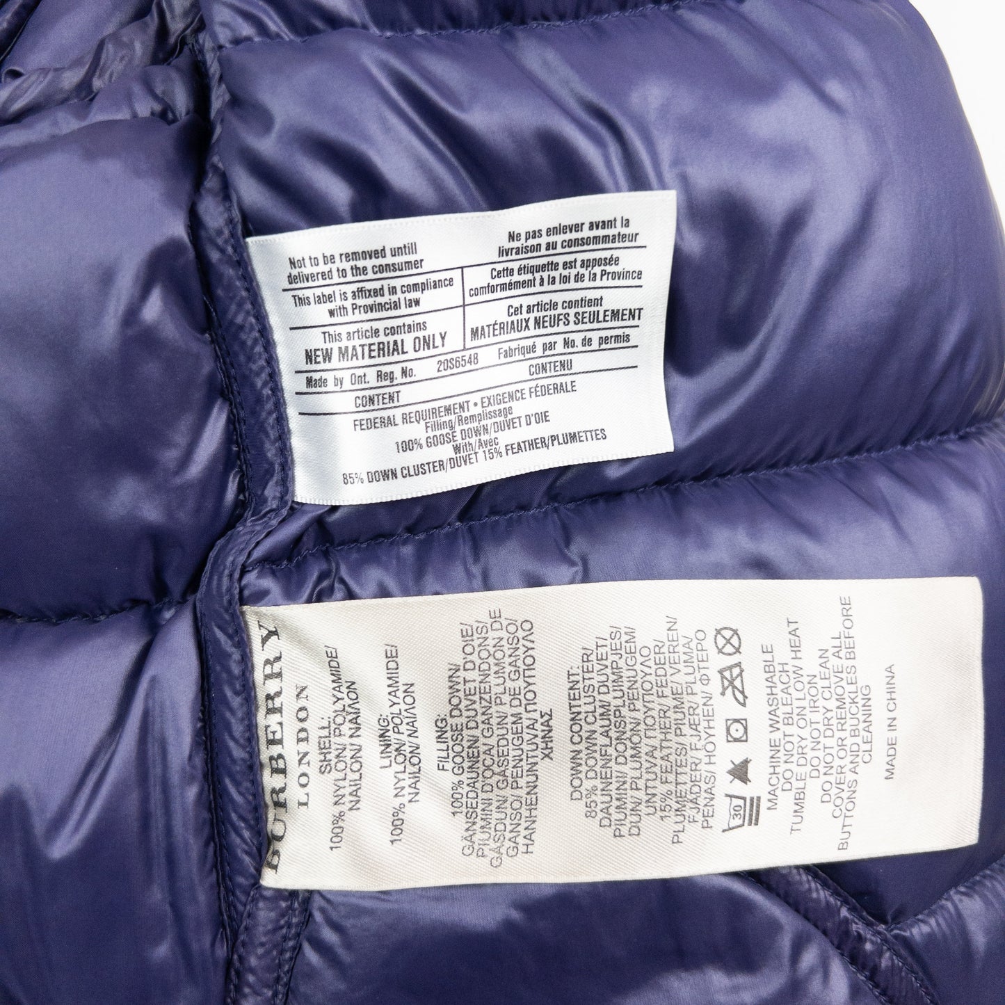 Vintage Burberry Zip Up Puffer Jacket Womens Size XS | XS, Purple