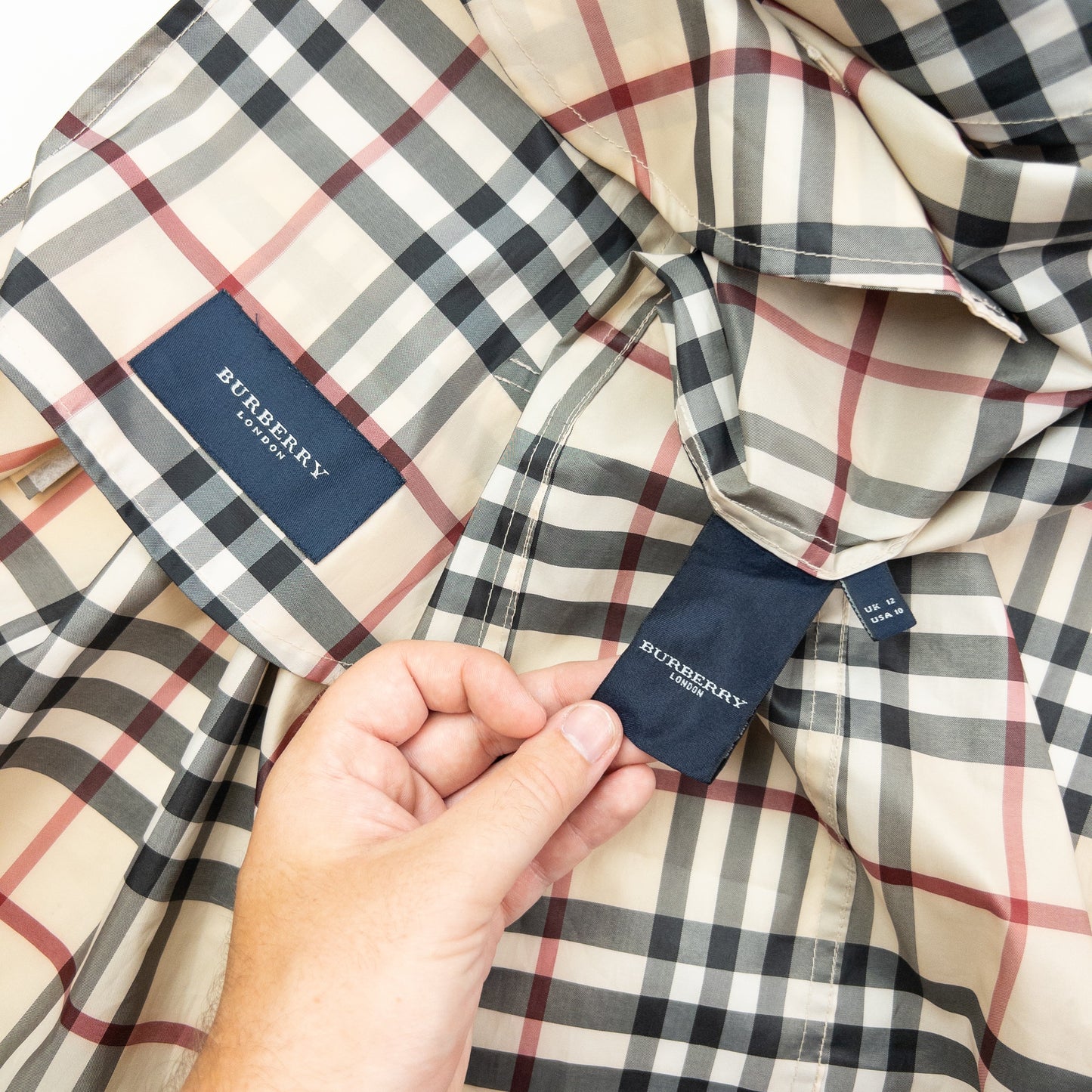 Vintage 2000s Burberry Nova Check Rain Jacket Womens Size M | Medium, Beige, Black, Red