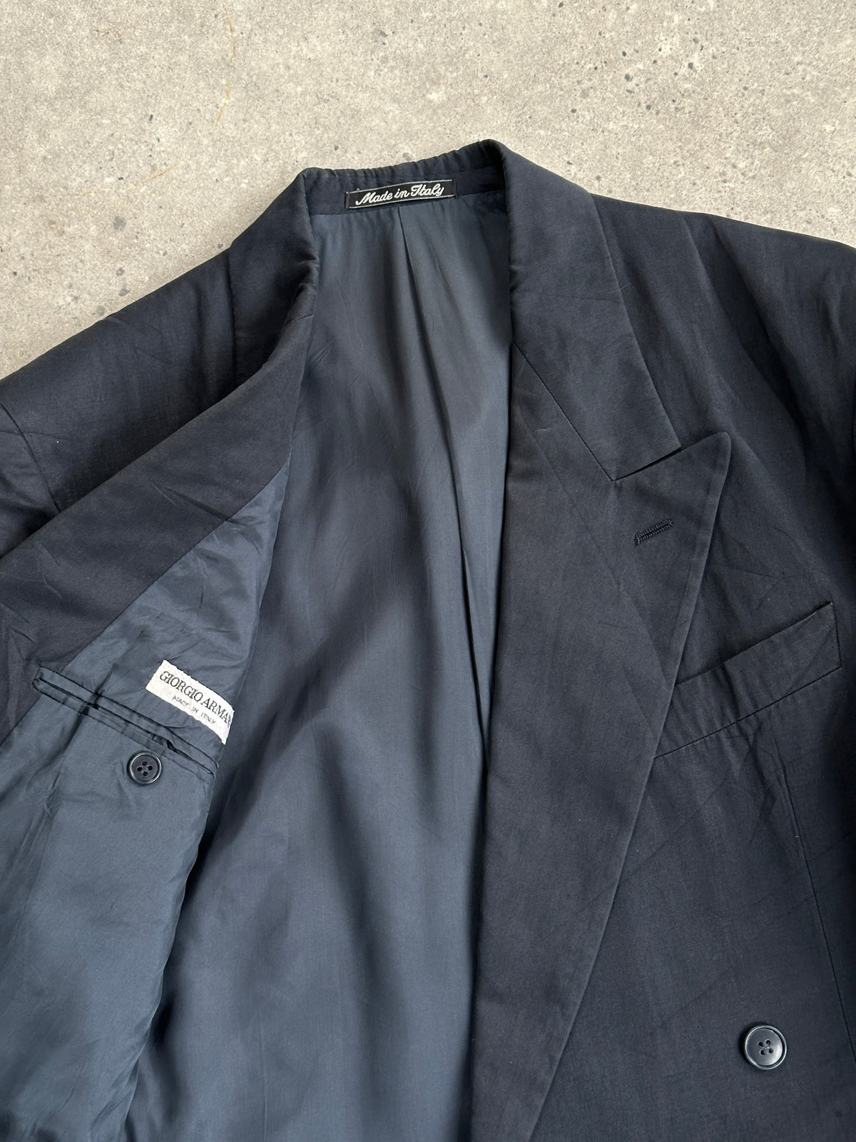 Giorgio Armani 1990s Cotton Double Breasted Blazer - M
