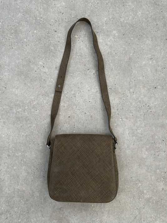 Giorgio Armani 2000s Leather Textured Crossbody Bag