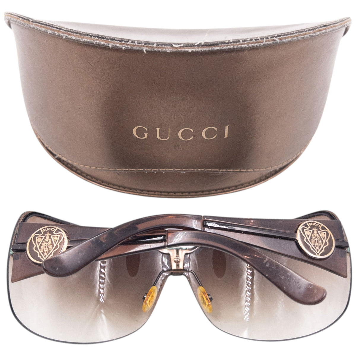 Vintage 2000s Gucci Rimless Sunglasses | O/S, Brown