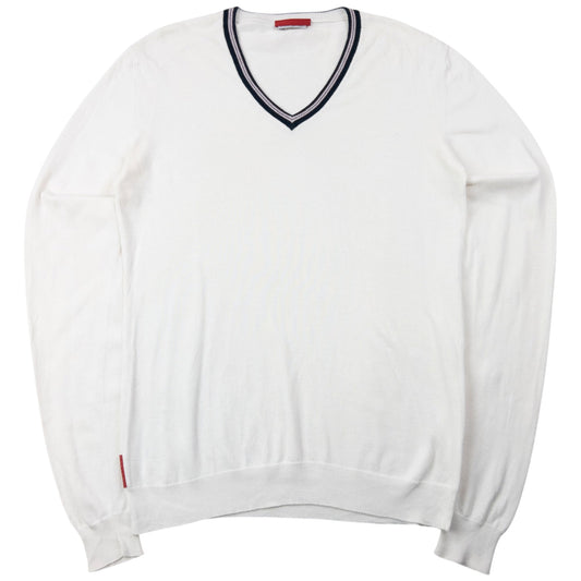 Vintage 2000s Prada Sport Lightweight Jumper Size S | Small, White