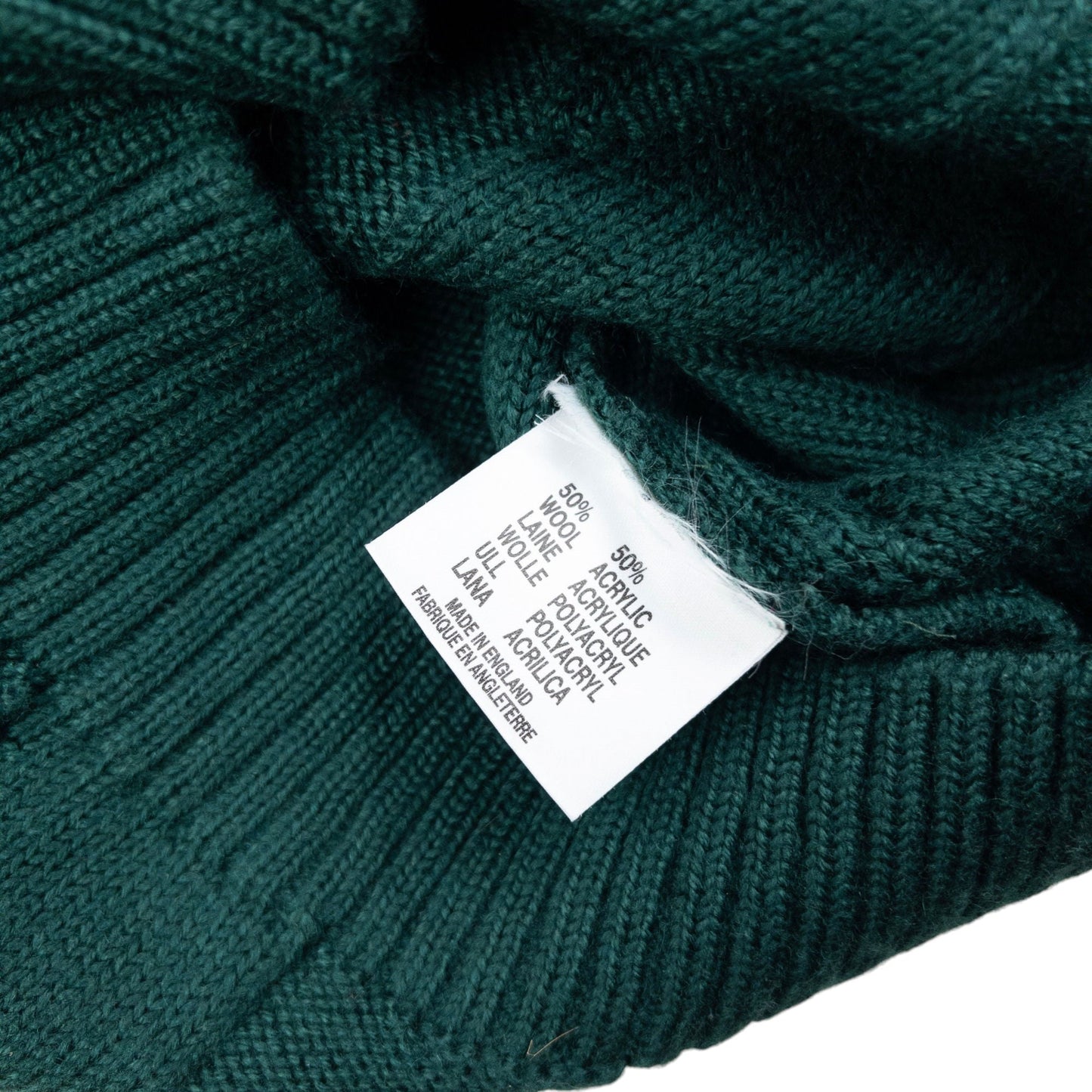 Vintage 90s Burberry Embroidered Wool Knit Jumper Size S | Small, Green