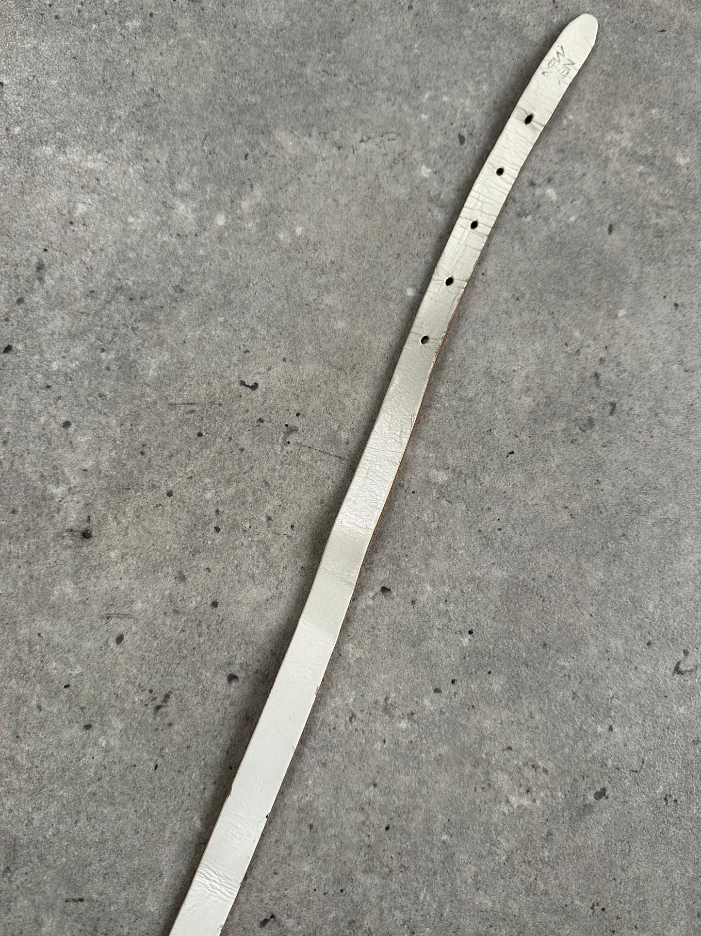 Vintage 1990s Leather Skinny Belt - W27-31