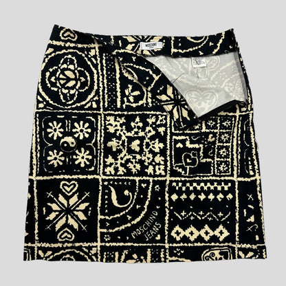 Moschino Jeans 00’s Tapestry Print Skirt + Shirt Set - UK10-12