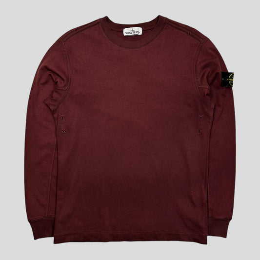 Stone Island Burgundy Crewneck - S/M | Small, Burgundy