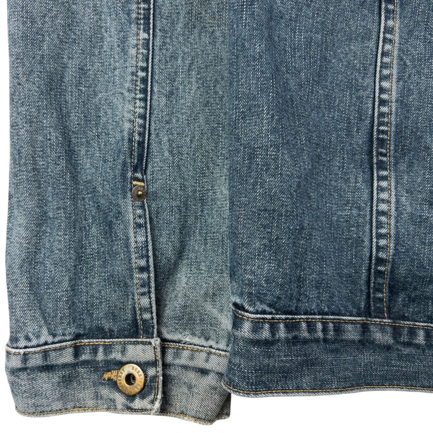 Vintage 2000s Burberry Button Up Denim Jacket Size S | Small, Multicoloured