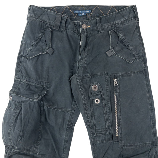 Vintage 2000s Ralph Lauren Cargo Trousers Size W31 | W31, Black