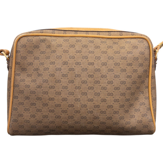Vintage 80s Gucci Monogram Leather Crossbody Bag