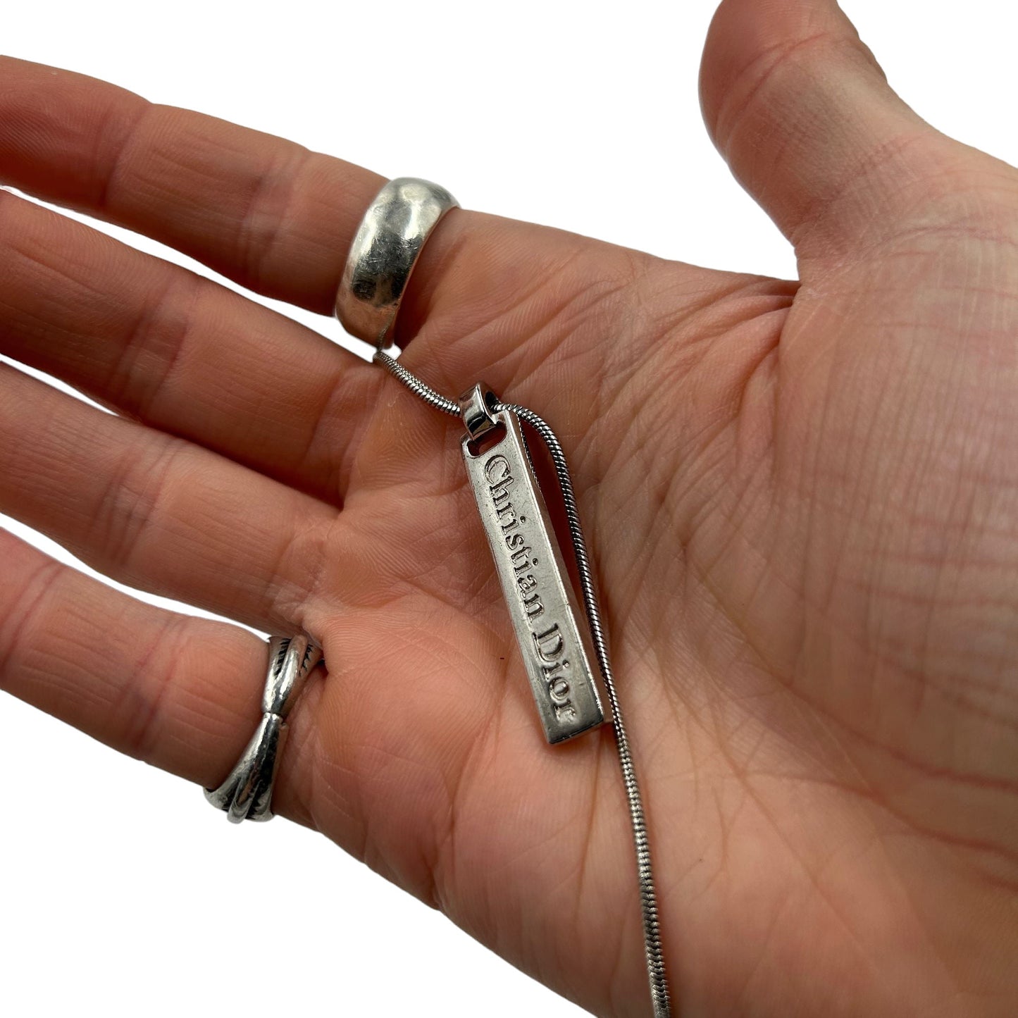 Vintage Christian Dior Logo Necklace