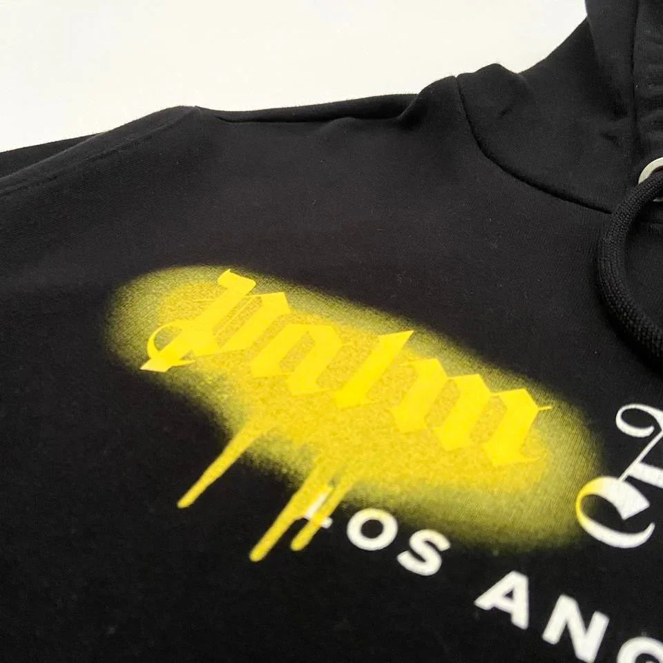 PALM ANGELS SPRAY PAINT HOODIE BLACK M | Medium, Black