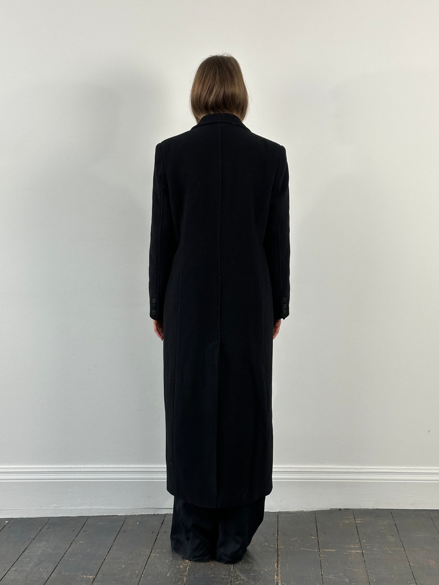Vintage 1990s Wool Floor Length Coat - S/M