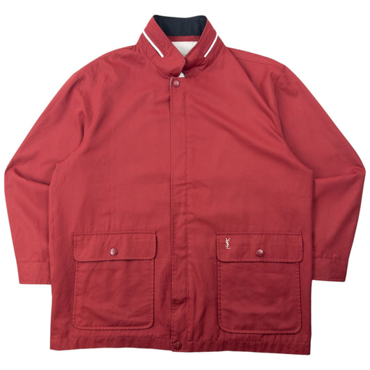 Vintage 90s YSL Yves Saint Laurent Reversible Jacket Size L | Large, Red