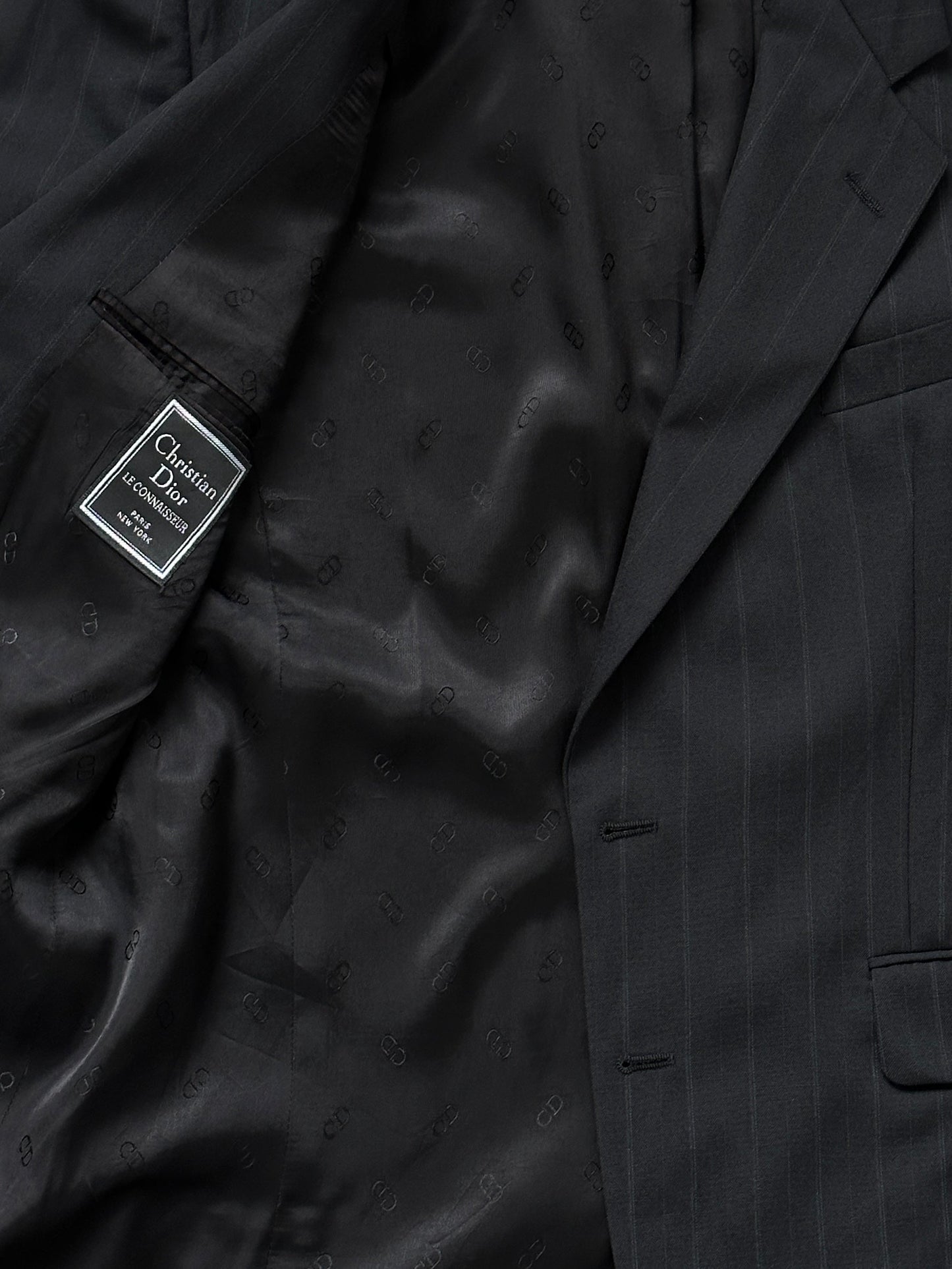 Christian Dior Le Connaisseur 1990s Pure Wool Stripe Blazer - 42R/XL