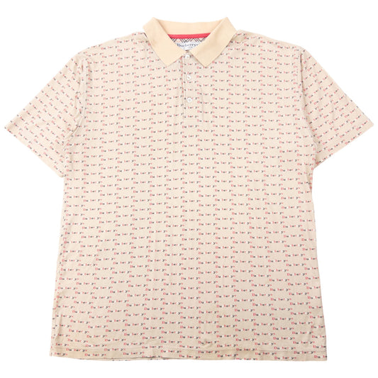 Vintage 90s Burberry Monogram Polo Shirt Size XL | XL, Beige