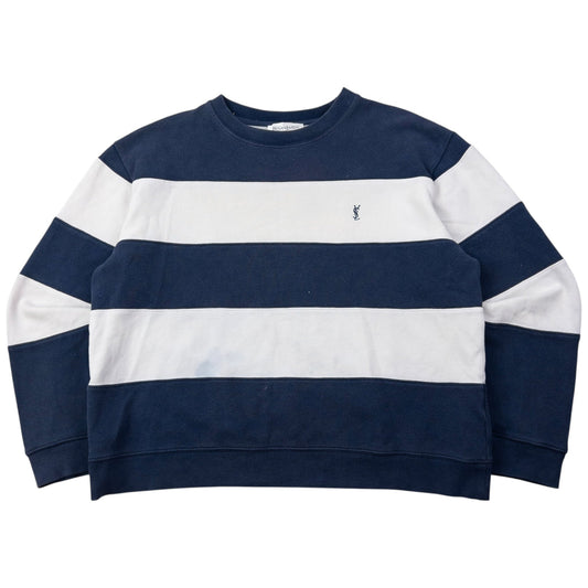 Vintage 2000s YSL Yves Saint Laurent Striped Sweatshirt Size S